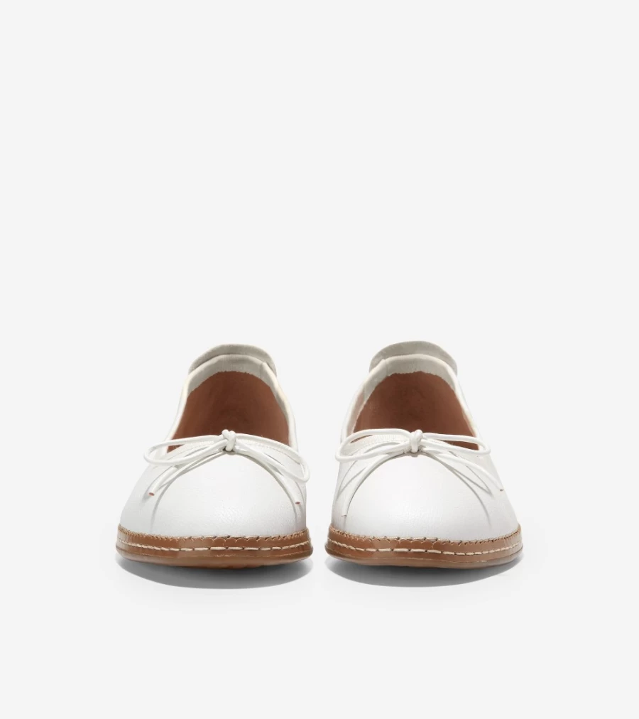 Cole Haan Women's Cloudfeel All-Day Ballet Flats in Optic White - Lightweight Comfortable Slip-On Shoes