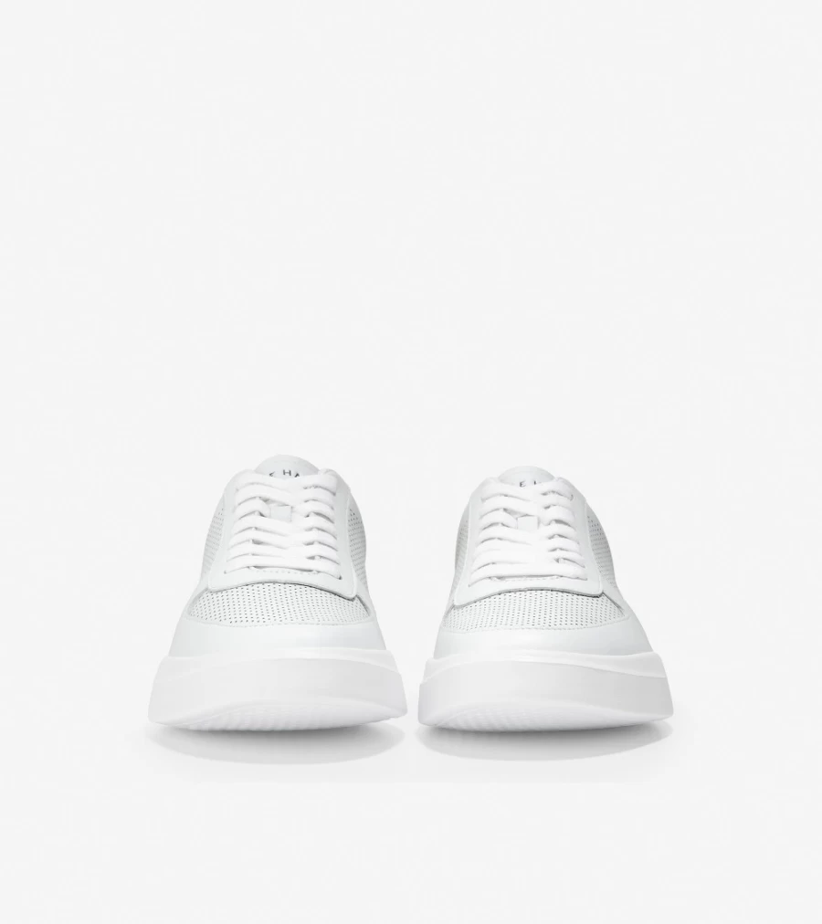Cole Haan Men's Grand Crosscourt Modern Sneaker in Optic White & Perforated Peacock