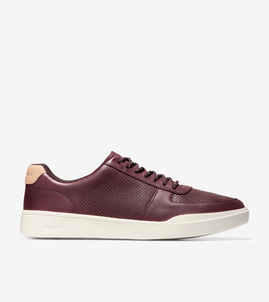 Cole Haan Men's Grand Crosscourt Modern Tennis Sneakers in Pinot Perforated