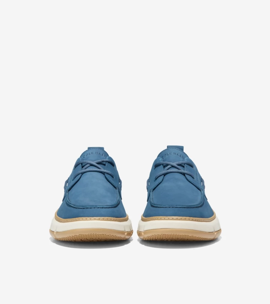 Cole Haan Men's Zerogrand Regatta Boat Shoe in Ensign Blue, Angora & Gum - Lightweight Comfort Sneakers
