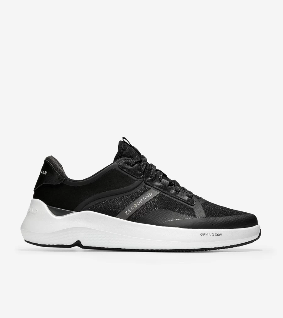 Cole Haan Men's Zerogrand Winner Tennis Sneaker in Black, Pavement & White - Lightweight Comfort Shoes