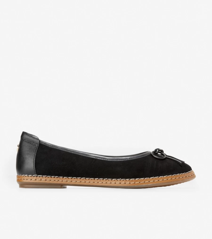 Cole Haan Women's Black Cloudfeel All-Day Comfort Ballet Flats