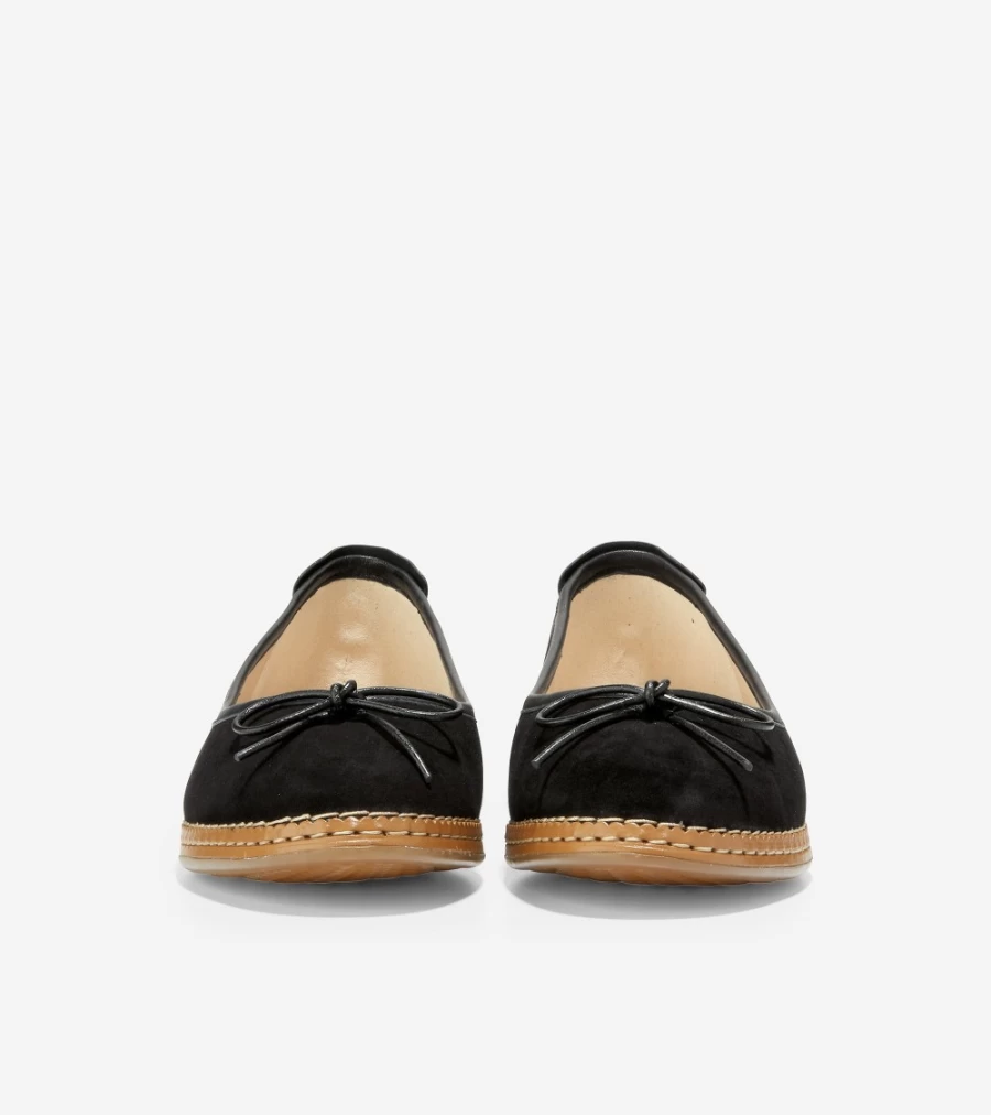 Cole Haan Women's Black Cloudfeel All-Day Comfort Ballet Flats