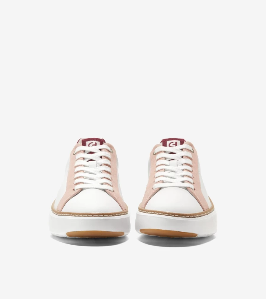 Cole Haan Women's Grandpro Topspin Sneakers in Optic White-Syrah - Lightweight Comfortable Tennis Shoes for Women