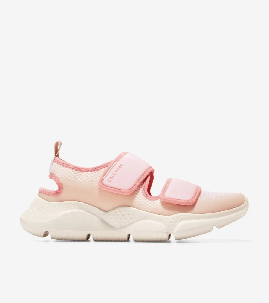 Cole Haan Women's Zerogrand Radiant Sport Sandal in Birch-Peach Whip-Rosette | Lightweight Comfortable Athletic Sandals for Women