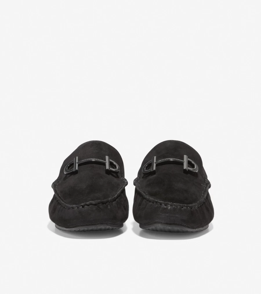 Cole Haan Women's Tully Driver Loafers in Black Suede - Comfortable Slip-On Shoes for Women