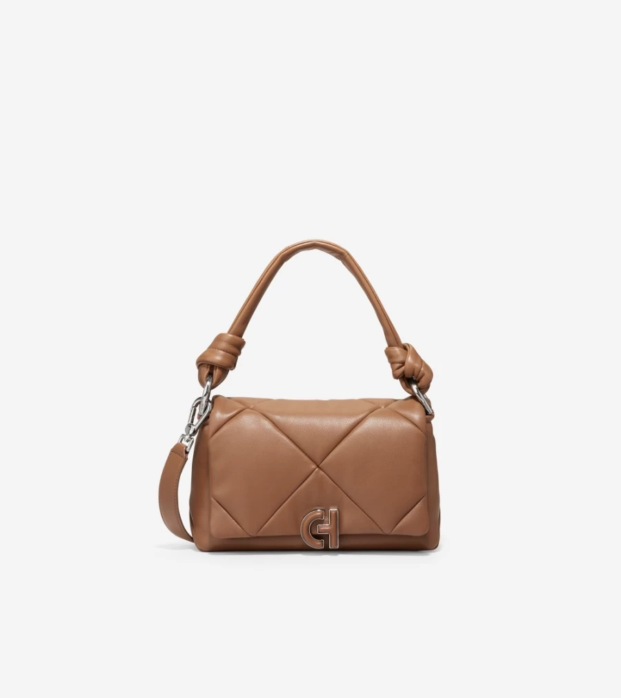 Cole Haan Women's Caramel Quilted Shoulder Bag - Stylish Crossbody Purse for Everyday Use