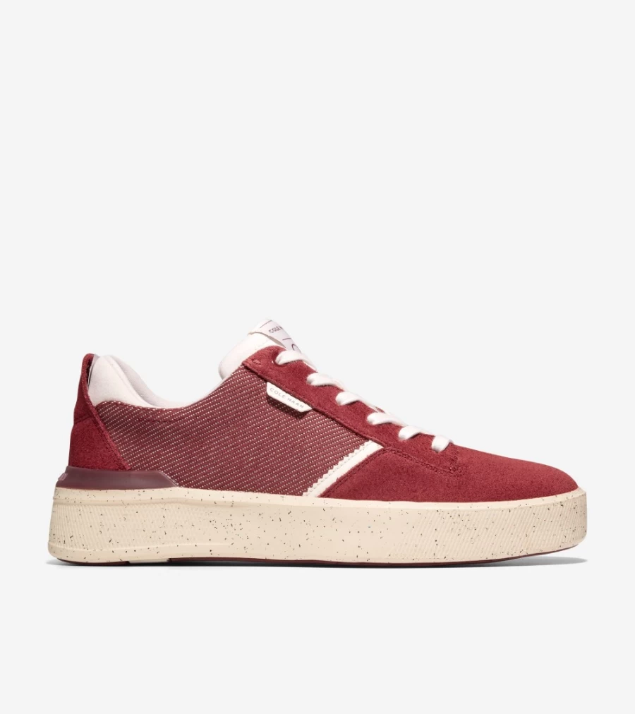 Cole Haan Men's Grandpro Crew Sneakers in Syrah-Ivory - Lightweight Comfortable Casual Shoes