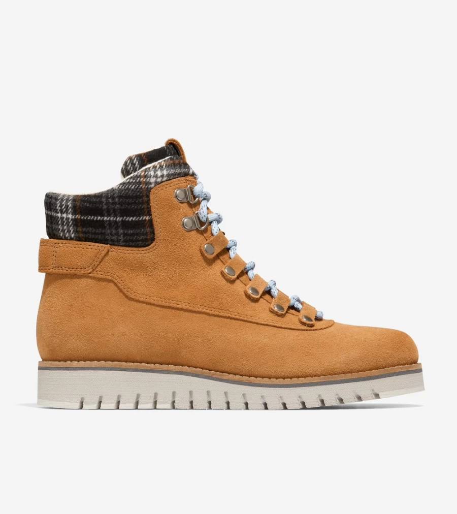 Cole Haan Women's Zerogrand Explore Getaway Hiker Boot in Golden Honey-Silver Birch