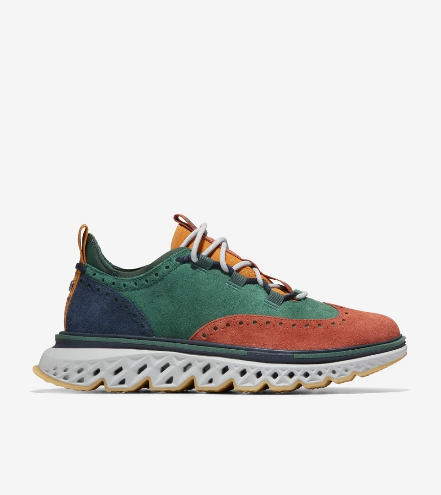 Cole Haan Men's Zerogrand Wingtip Oxford Shoes in Green, Sequoia, Navy, Harbor Mist