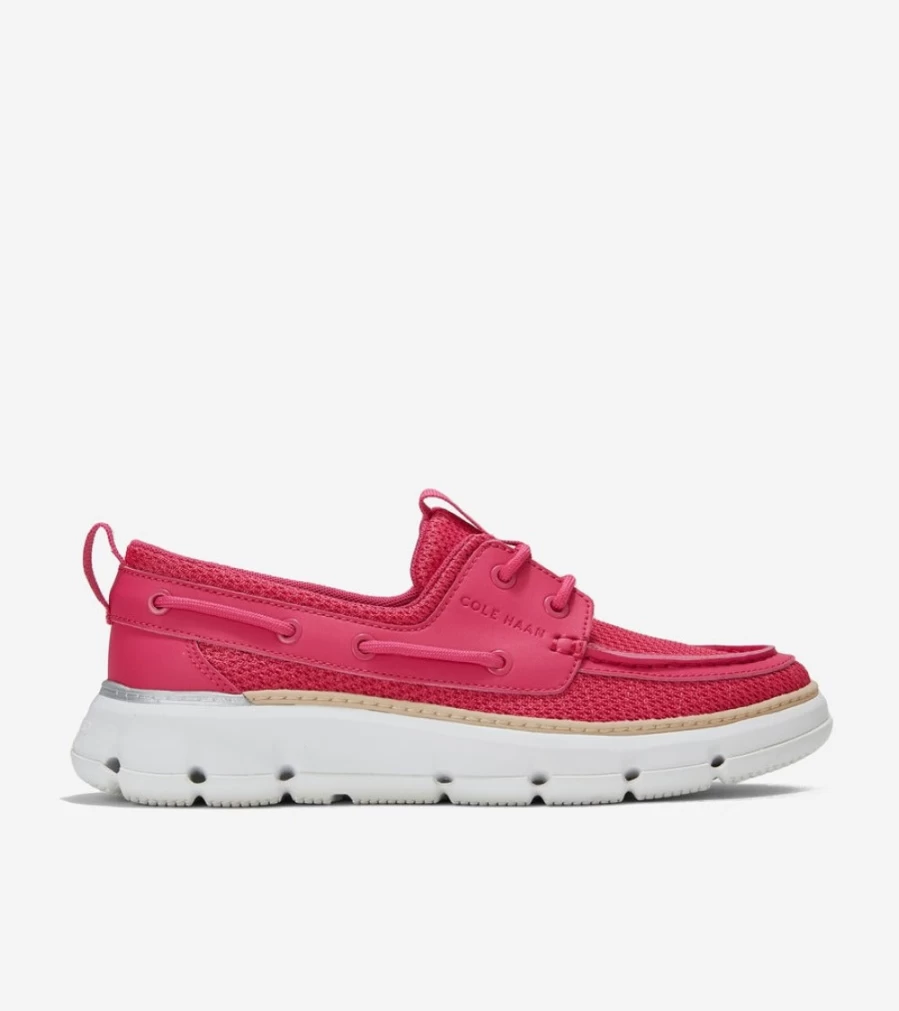 Cole Haan Women's Zerogrand Regatta Boat Shoes in Pink Peacock - Lightweight Comfort Slip-Ons