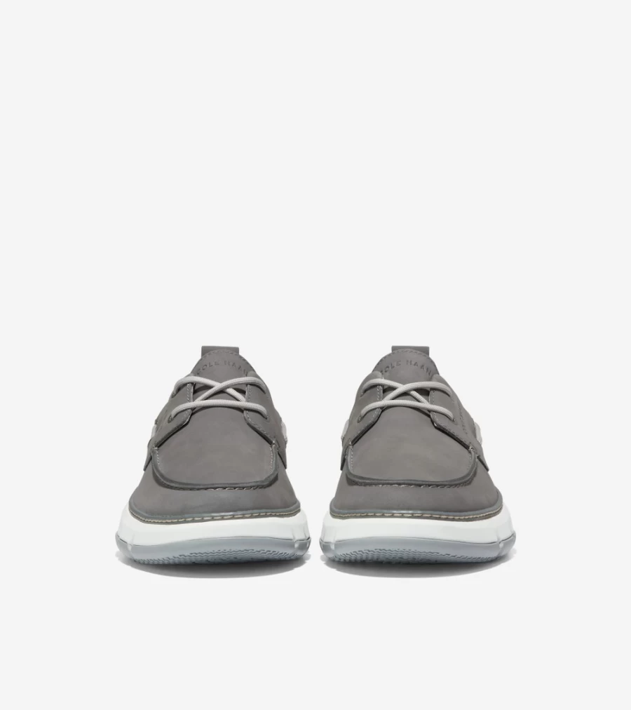Cole Haan Men's Zerogrand Regatta Boat Shoe in Stormy Weather, Sleet & Optic White