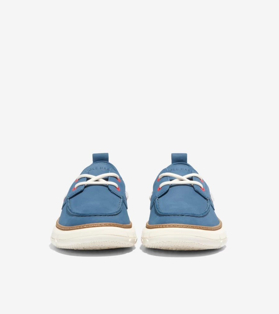 Cole Haan Women's Zerogrand Regatta Boat Shoe in Ensign Blue, Fiery Red & Ivory