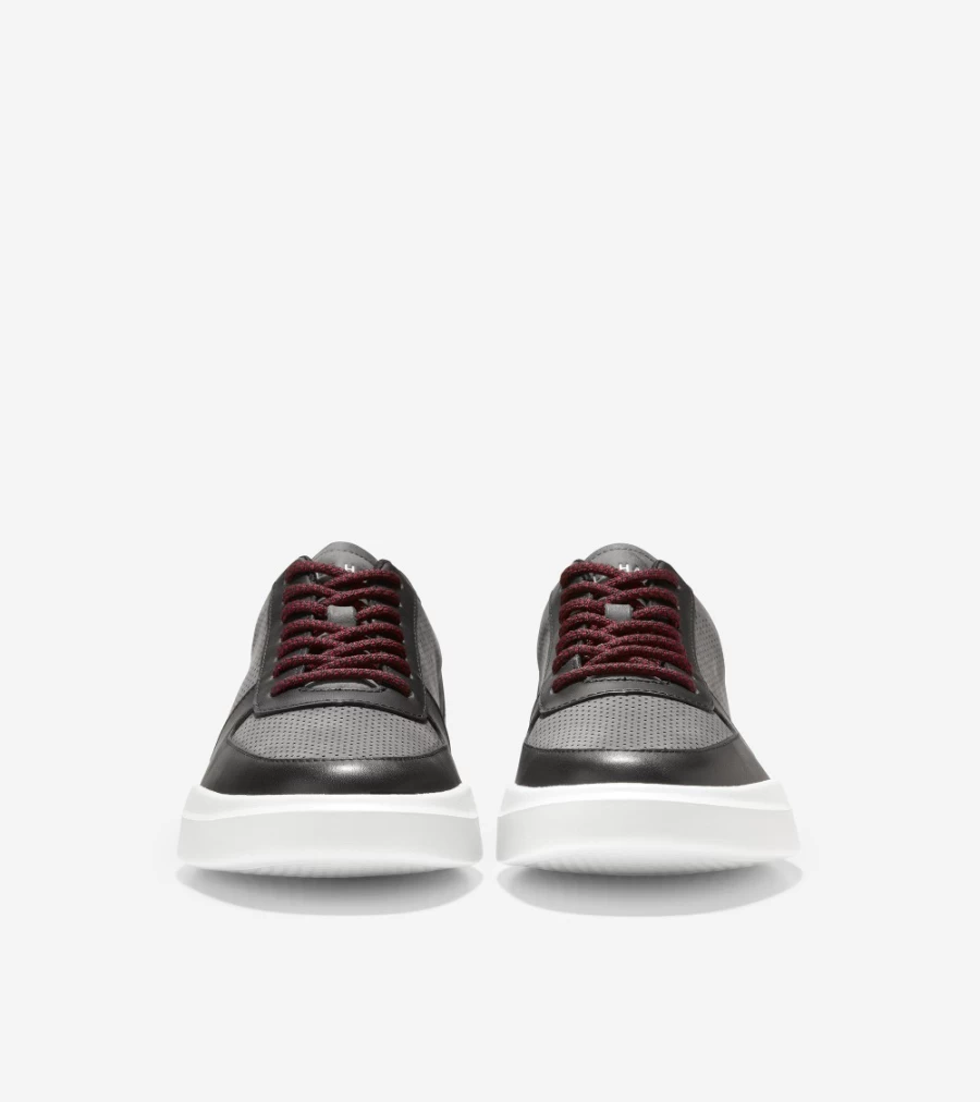 Cole Haan Men's Grand Crosscourt Modern Sneaker in Magnet Perforated - Lightweight Comfortable Casual Shoes