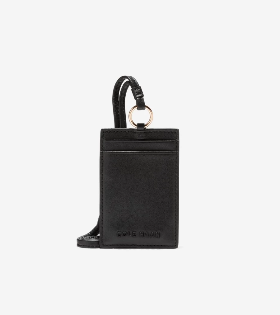 Cole Haan Women's Black ID Holder - Stylish & Secure Card Case for Everyday Use