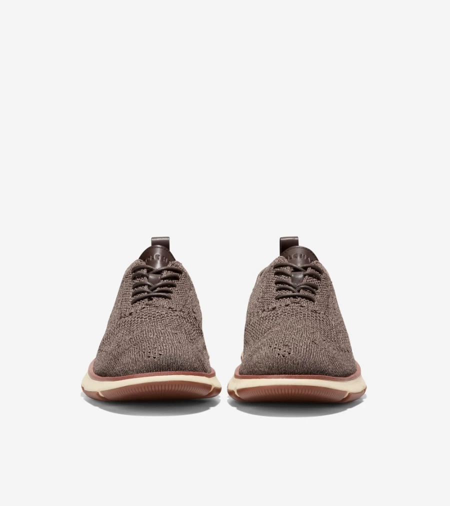 Cole Haan Men's Zerogrand Oxford Shoes in Chocolate Stitchlite-Alabaster - Lightweight Comfort Dress Casual