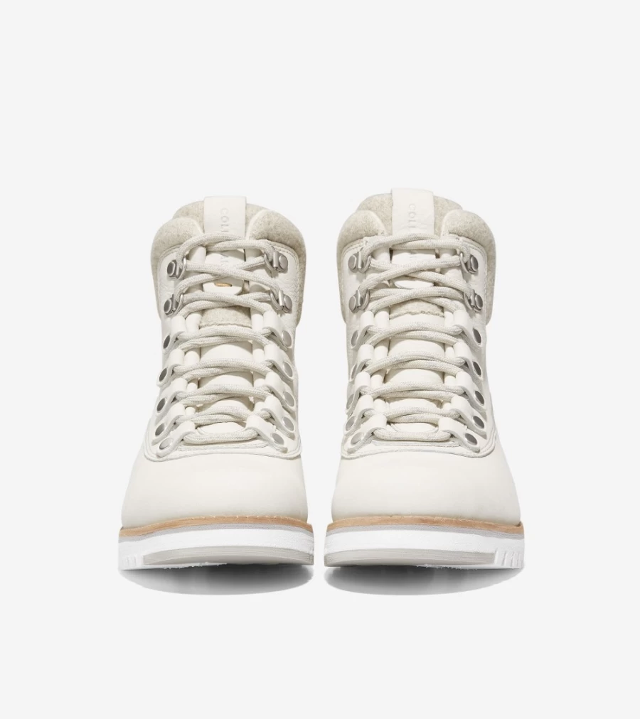Cole Haan Women's Zerogrand Explore Getaway Hiker Boot in Silver Birch-White