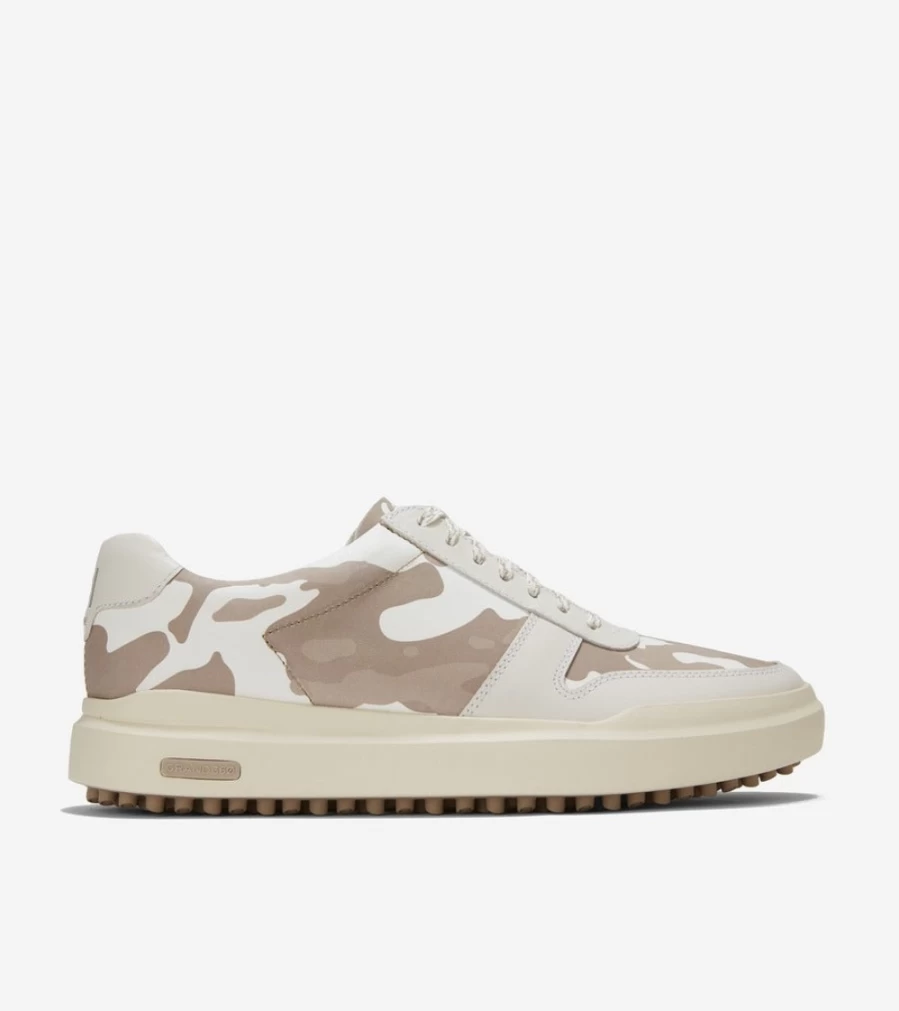 Cole Haan Men's Grandpro Am Golf Sneaker in Ivory, Camo & Mortar - Lightweight Comfort Shoes for Men