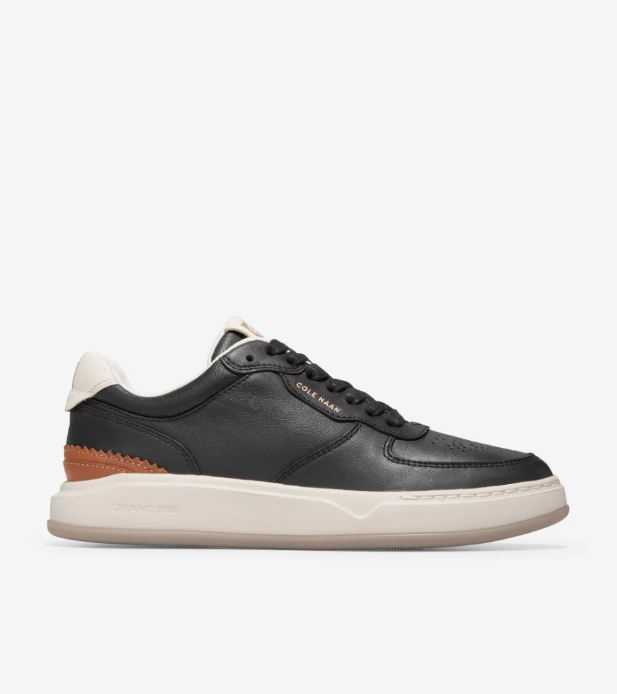 Cole Haan Women's Grandpro Crossover Sneaker in Black Leather-Birch