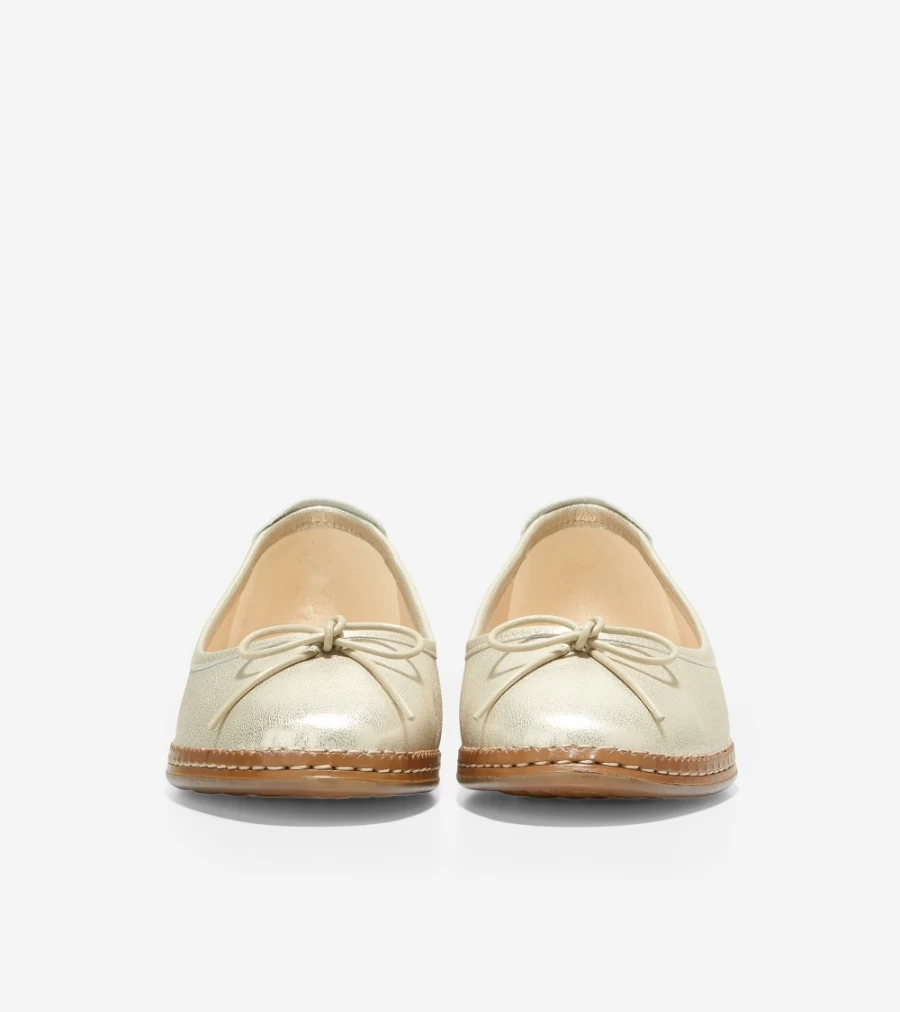 Cole Haan Women's Cloudfeel All-Day Ballet Flats in Soft Gold - Lightweight Comfortable Shoes for Women