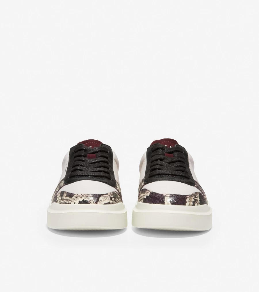 Cole Haan Women's GrandPro Rally Court Sneaker in Snake Print-Black Garnet - Stylish & Comfortable Court Shoes for Women