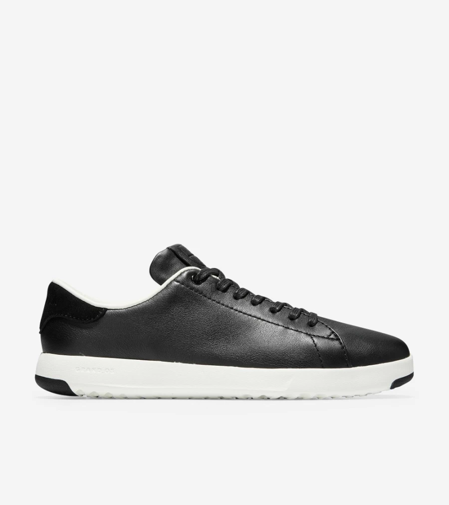 Cole Haan Women's Grandpro Tennis Sneakers in Black & Optic White - Lightweight Comfort Shoes for Women