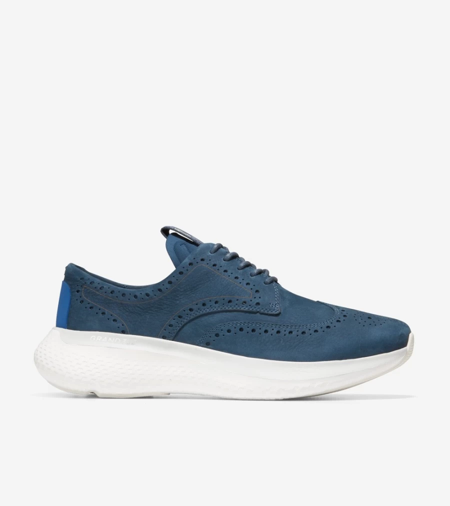Cole Haan Men's Zerogrand Changepace Wingtip Sneaker in Moonlit Ocean Nubuck